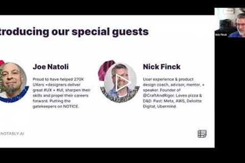 Designing your UX career move with Joe Natoli & Nick Finck