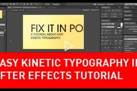 Easy text animation in After Effects Tutorial