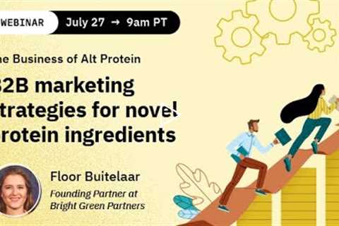 The Business of Alt Protein: B2B marketing strategy for novel protein ingredients