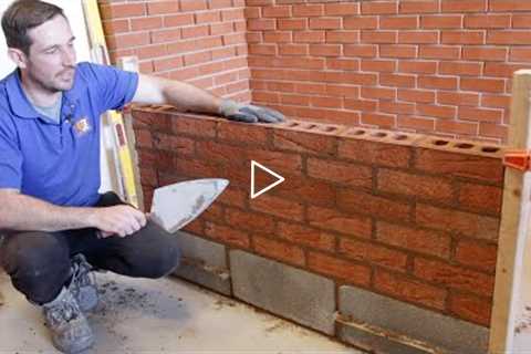 How To Lay Bricks For Beginners Using a line