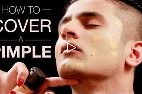 How To Cover A Pimple & Mild Acne Scarring | Makeup Tutorial For Acne | Makeup for Men - Part 1