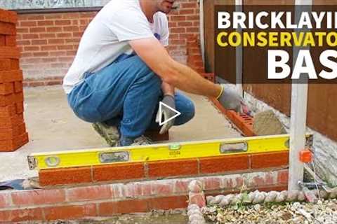 How to lay bricks, conservatory base. bricklaying tutorial