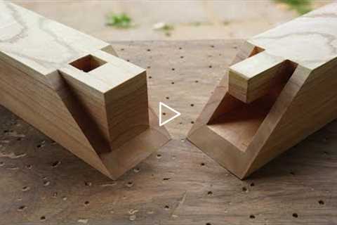 Amazing Techniques Hand Cutting Joints Of Japanese Carpenter -ASMR Mortise and Tenon Of Hide Joints