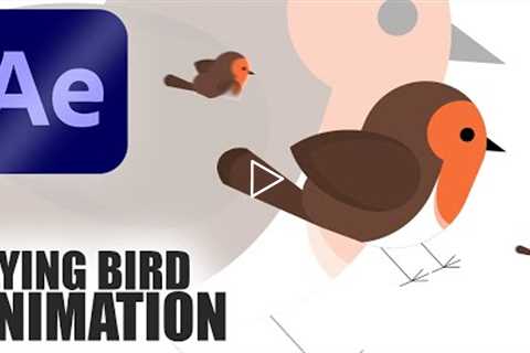 Flying Bird Animation In Adobe After Effects for Beginners- After Effects Tutorial - No Plugins.