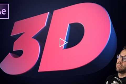 After Effects 3D Text Animation Tutorial NO PLUGINS! | Greyscalegorilla