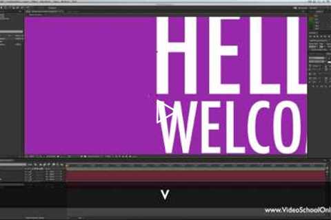 After Effects Tutorial - Basic Motion Graphics & Kinetic Typography | Video School Online