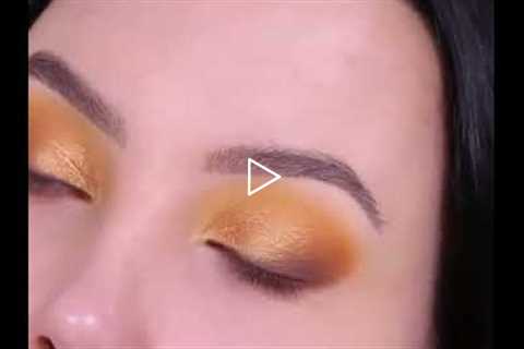 Warm golden eye makeup tutorial | Golden bridal eyelook