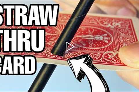 ULTIMATE Straw THRU Card! - Magic Tutorial