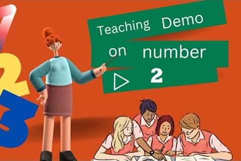 demo on number 2 for kg/how to teach number 2/number recognition activities @homeschooling ideas