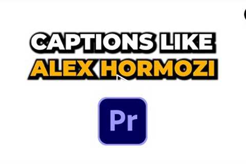 How To Make Subtitles/Captions Like Alex Hormozi In Premiere Pro | TN GraFix