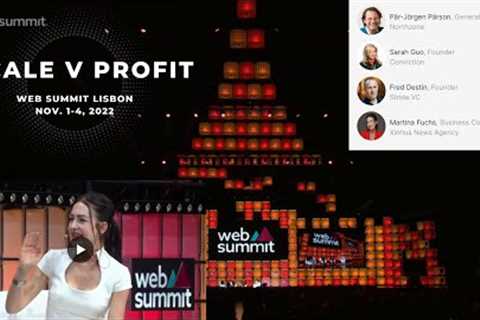 Scale v Profit @Web Summit, with Northzone, Conviction and Stride.VC