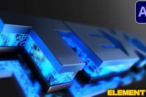 Element 3D Text Tutorial in After Effects | 3D Text Animation in Element 3D