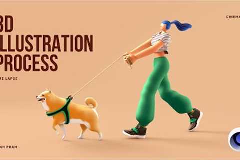 3D Character Illustration Modeling Process with Cinema 4D