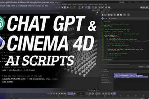 Chat GPT with Cinema 4d AI write python scripts for Cinema 4d