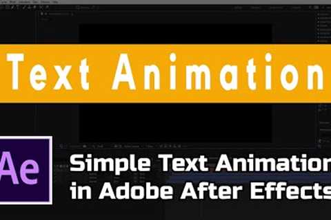 Simple Text Animation in After Effects | After Effects CC Tutorial