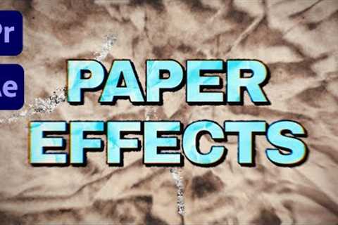 How To Make PAPER EFFECTS (After Effects Tutorial)