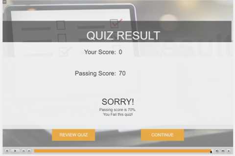 Quiz Results Page – League Template