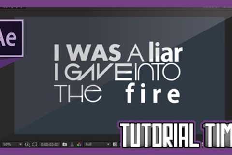 AFTER EFFECTS TUTORIAL : Basic Kinetic Typography & Motion Graphics
