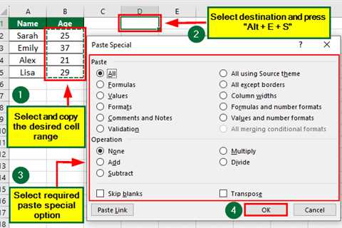 Paste Special Shortcut in Excel