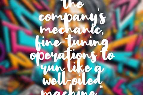 “The COO is the company’s mechanic, fine-tuning operations to run like a well-oiled machine.”