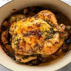Dutch Oven-Roast Chicken and Shallots