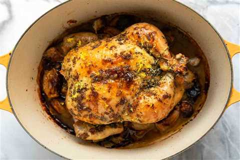 Dutch Oven-Roast Chicken and Shallots