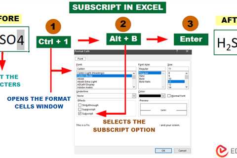 Subscript in Excel