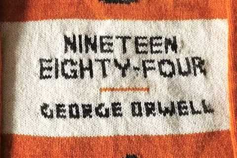 Free Download: A Knitting Pattern for a Sweater Depicting an Iconic Cover of George Orwell’s 1984